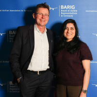 BARIG (LTR): Michael Hoppe (BARIG Chairman and Executive Director) and Mürvet Sahin (Senior Regulatory Affairs Manager at Maersk Air Cargo) are looking forward to the exchange.