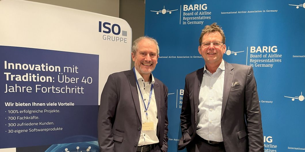 BARIG e.V. (LTR): Peter Hildenbrand, Director Business Development ISO-Gruppe, and Michael Hoppe, BARIG Chairman and Executive Director, are looking forward to the exchange.